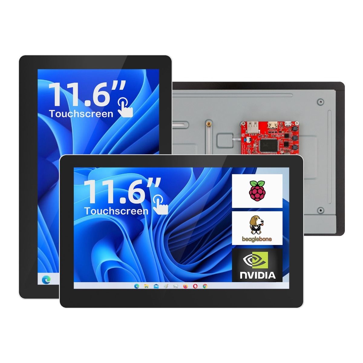 CrowVision 11.6” Raspberry Pi Capacitive Touch Display HD 1366*768 