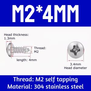 M2 Screw (200pcs) - 4mm