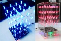 DIY 4x4x4 LED Cube Blue Red LED Electronic Learning Kit