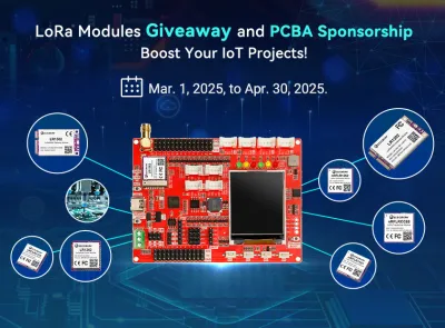 LoRa Modules Giveaway and PCB Assembly Sponsorship