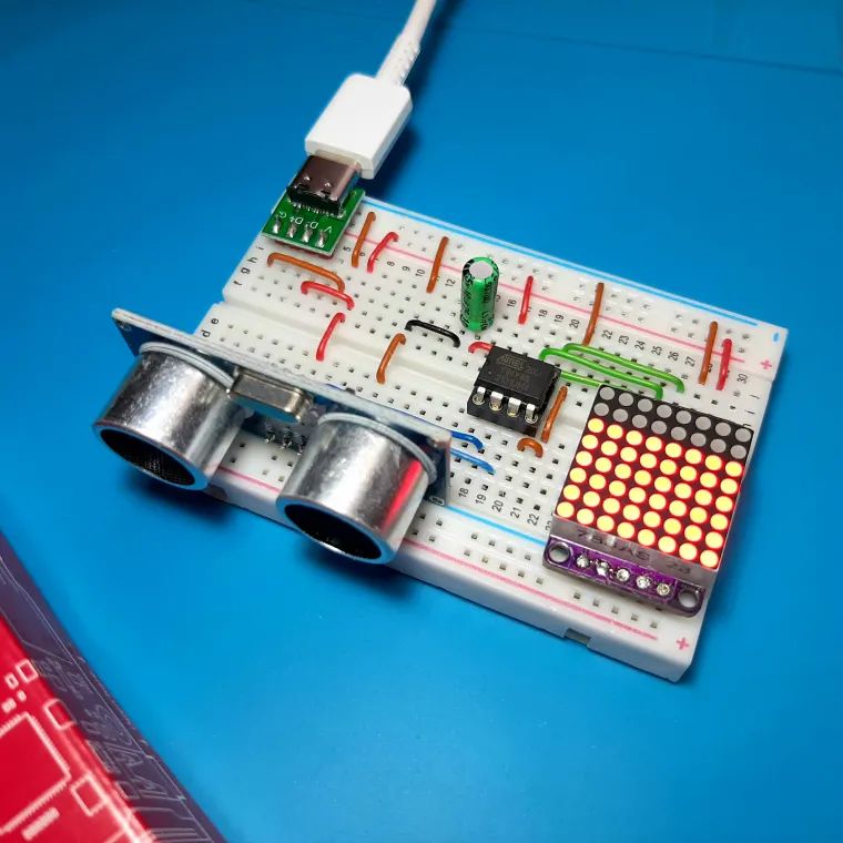 LED matrix distance indicator