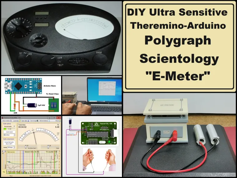 DIY Ultra Sensitive Theremino-Arduino Polygraph, Scientology E-Meter