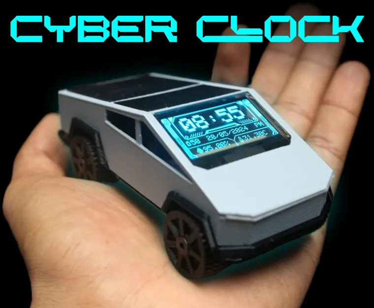 Cyber Clock an IoT OLED Desk Clock With Hygro-Thermometer