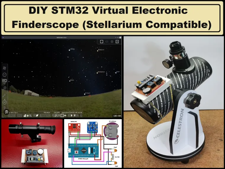 DIY Simple STM32 Virtual Electronic Finderscope (Stellarium Compatible)