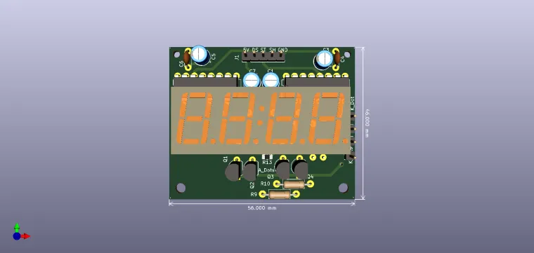 4 Digits 7 Segments Display + 74HC595 Shift Register