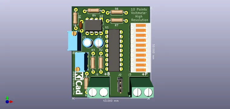 10 POINTS VOLTMETER, HIGH RESOLUTION