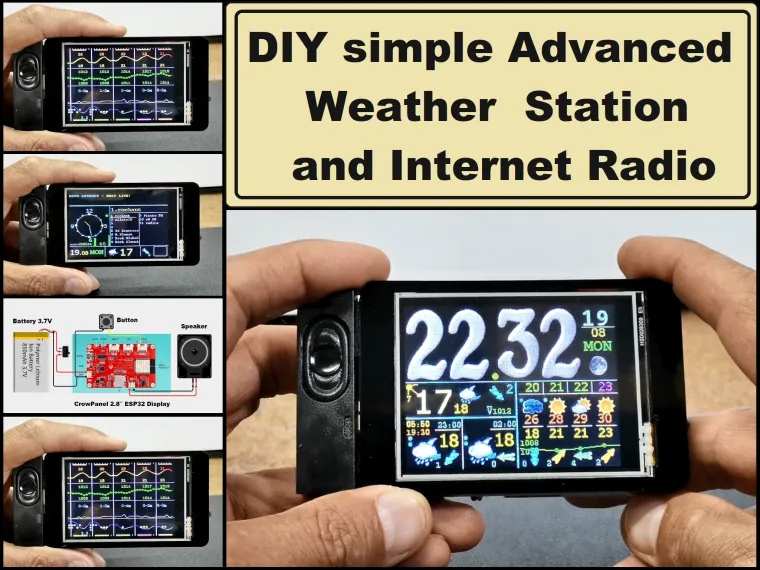 DIY simple Advanced Weather station (5day forecast) and Internet Radio