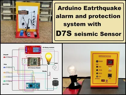 Arduino Eatrthquake alarm and protection system with D7S sei