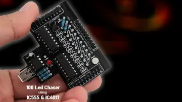 100 LED Chaser Circuit Using IC555 and CD4017