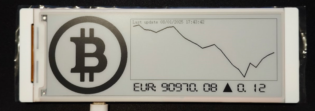 Bitcoin ticker using the kit