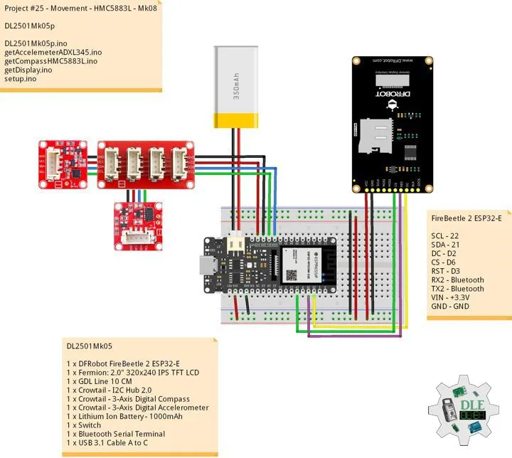 Project #25 - Movement - HMC5883L - Mk08