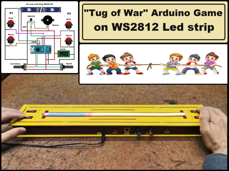 Tug of War Arduino Game on WS2812 Led strip