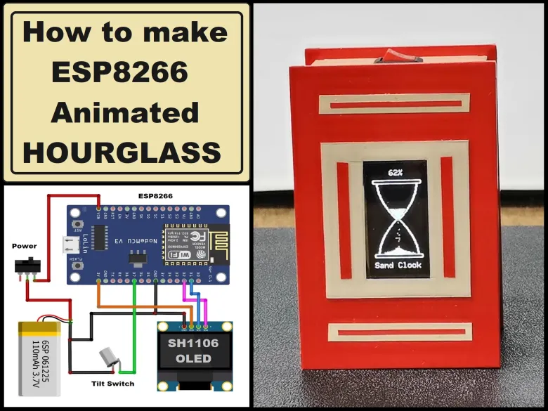 DIY ESP8266 Animated Hourglass on Oled display