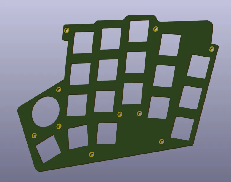 Top and bottom plates for Klein Split Keyboard