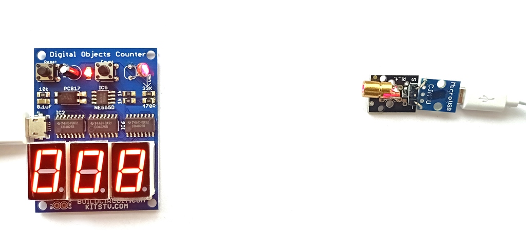 3 Digits Digital Objects Counter