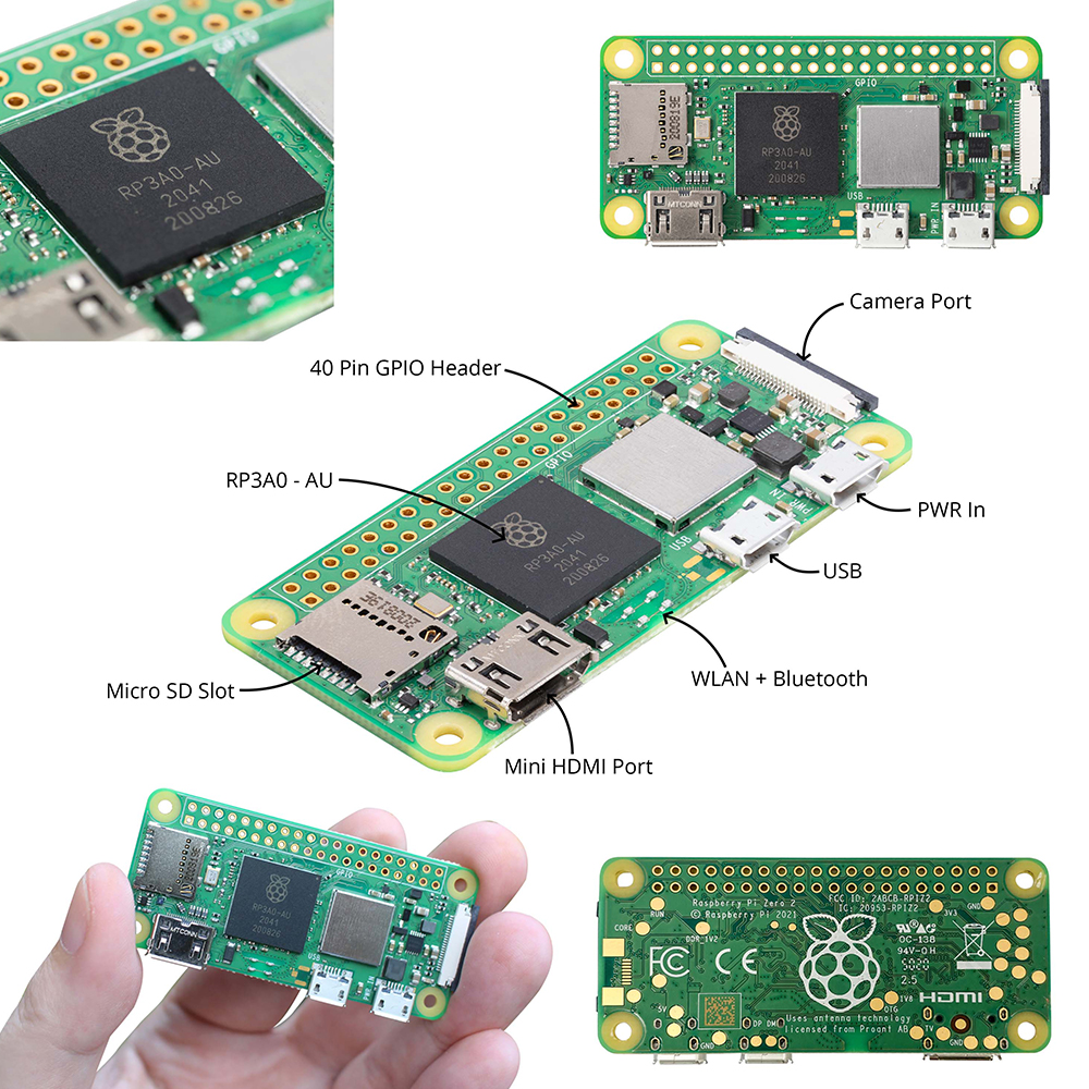 Raspberry Pi zero 22 interface overview