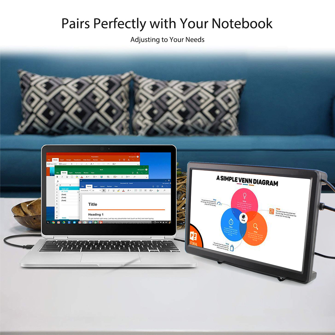 10.1 inch display paris perfectly with your notebook