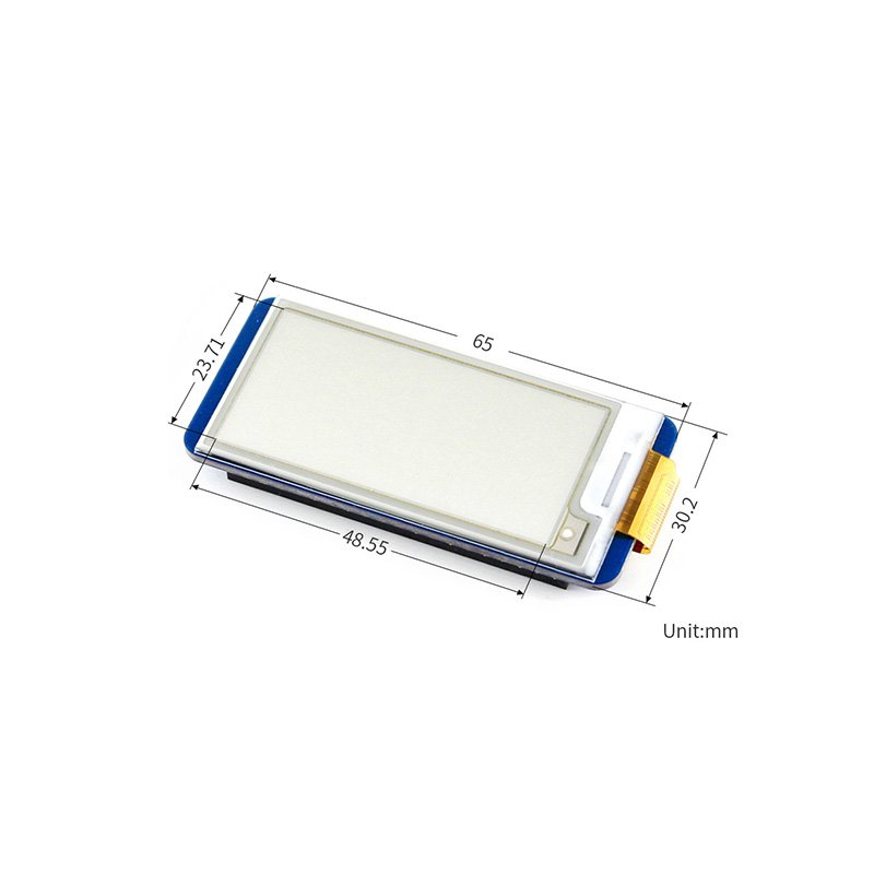 2.13 inch E-ink display size