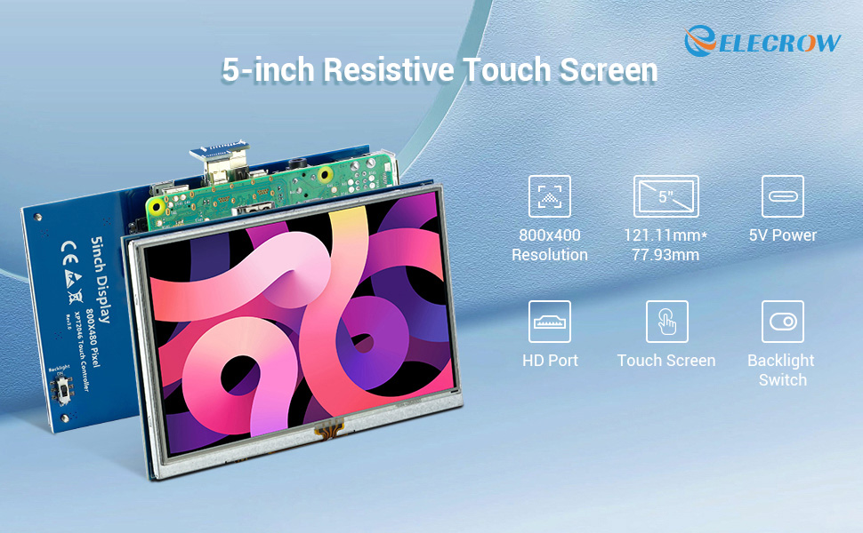 5 inch HDMI Raspberry Pi display feature