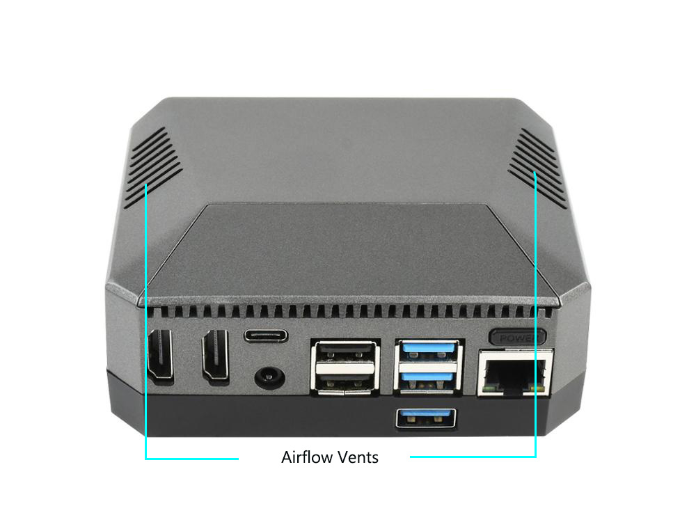 raspberry pi 4 case with airflow vents