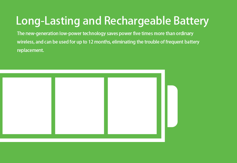 long-lasting and rechargeable battery of the mouse