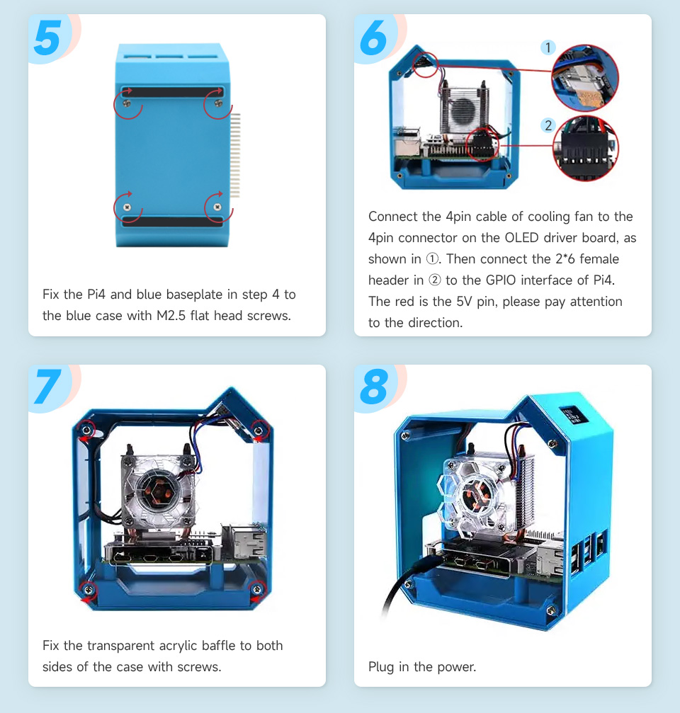 ICE-Tower cooling case installation step