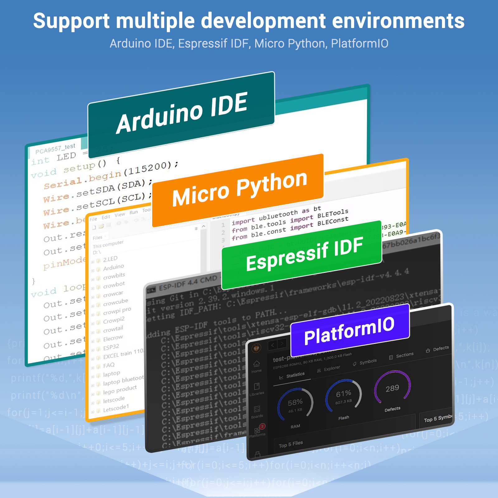 5.0inch esp32 module support multiple environments