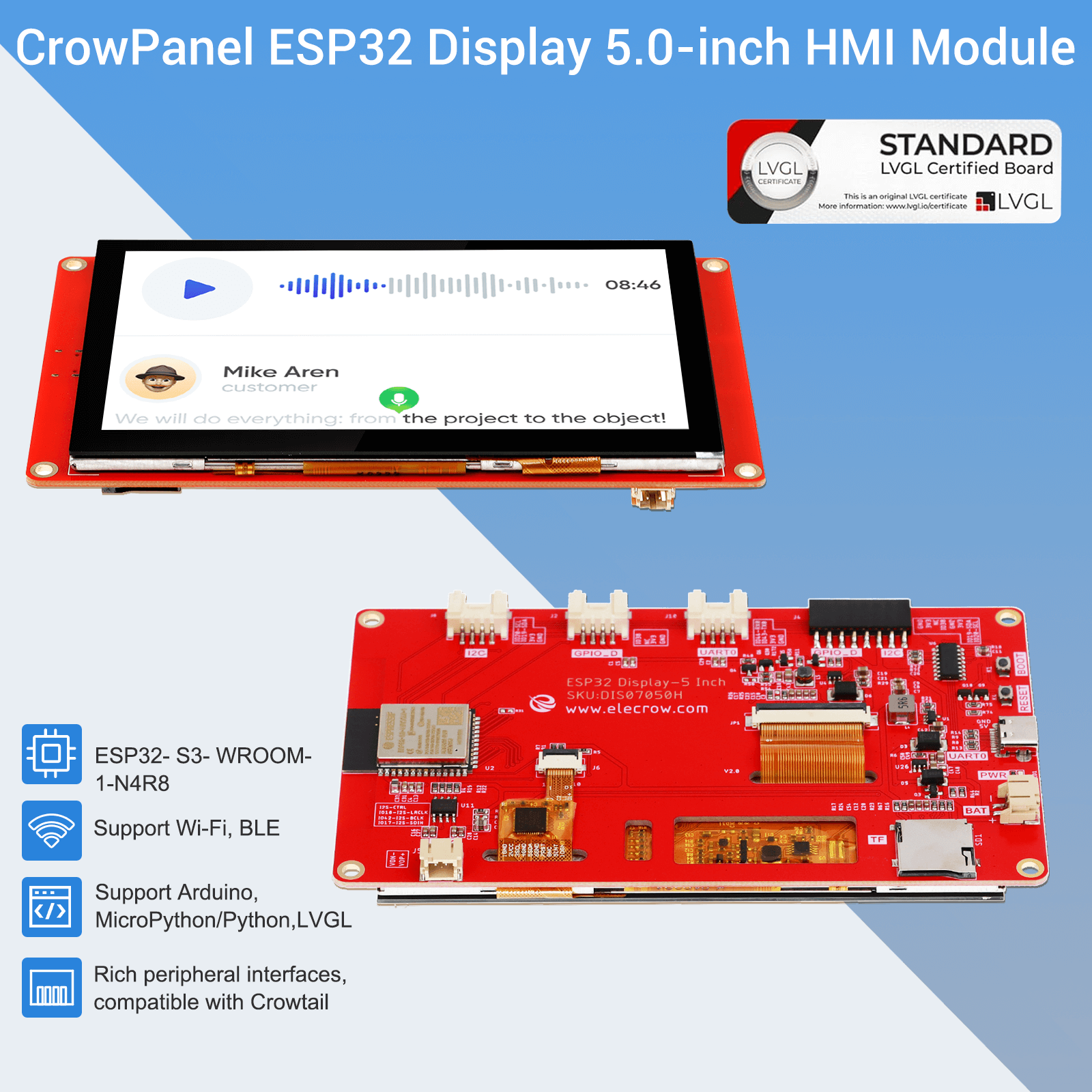 ESP32 Display 5.0 HMI module