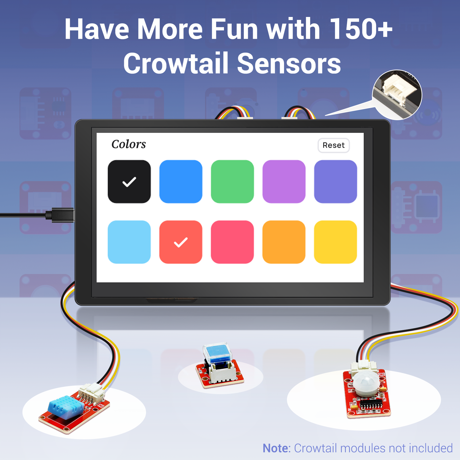 7.0 inch display connect with crowtail sensor