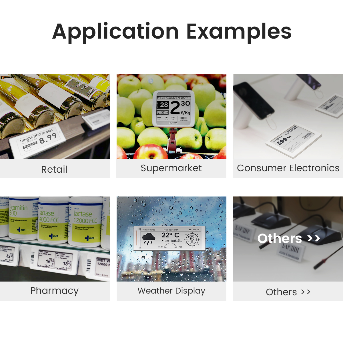 application examples of 2.13 inch HMI E-paper display