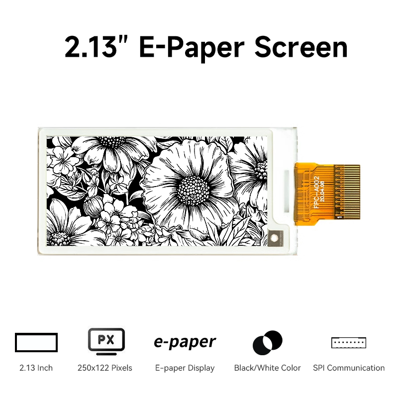 2.13 inch E Paper screen feature