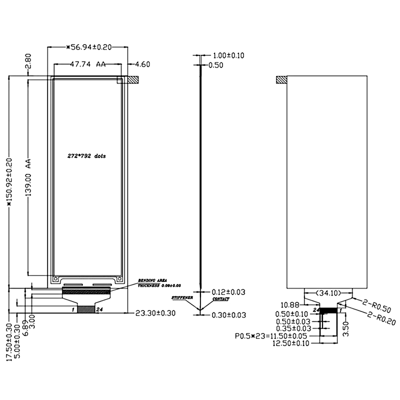 5.79 inch e-paper dimension