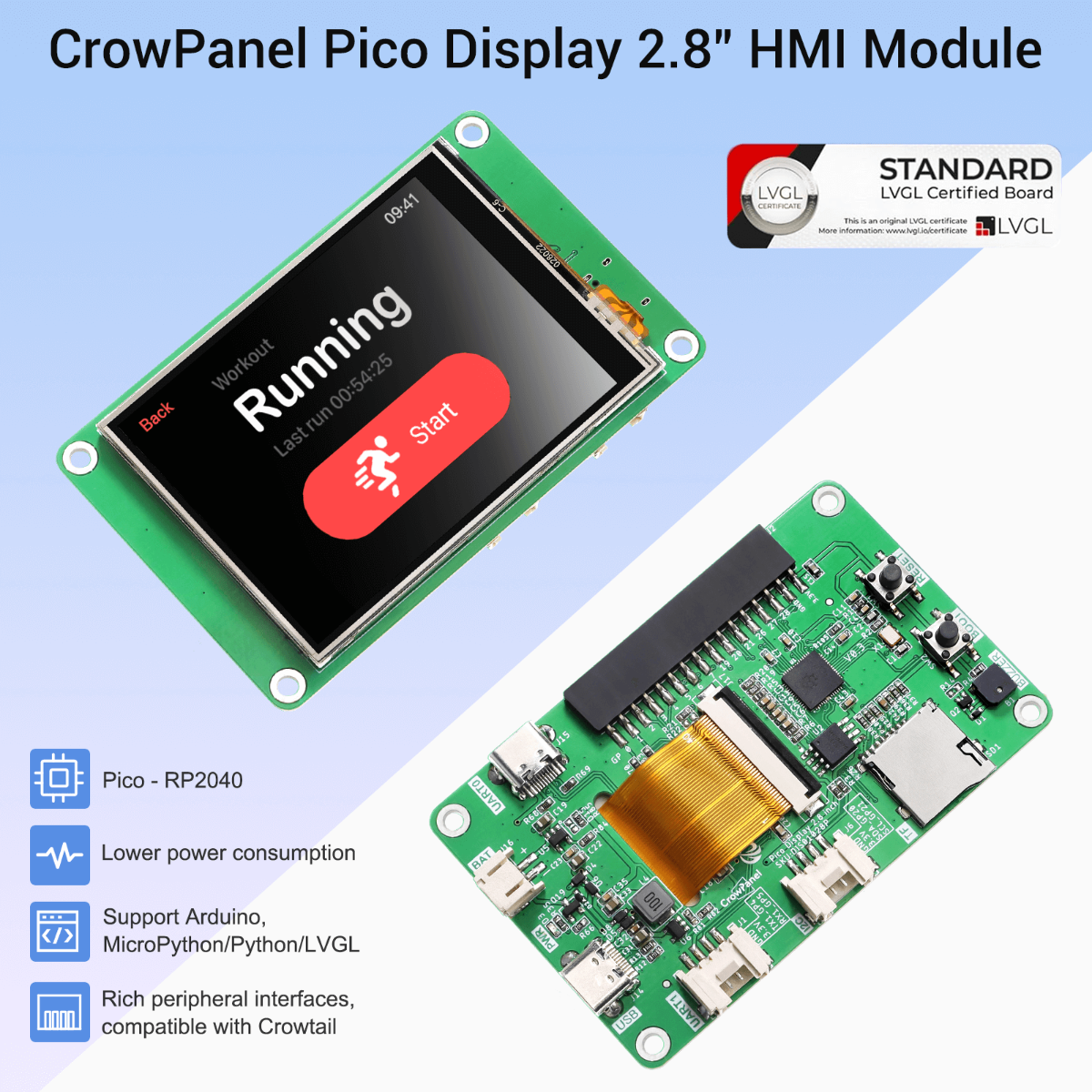 Pico 2.8 inch HMI module feature