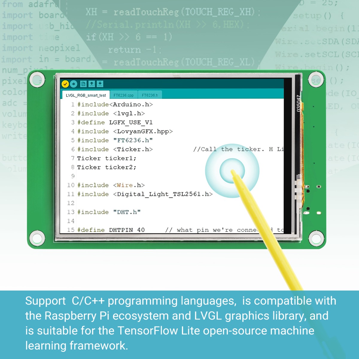 3.5 inch HMI display support multiple development languages