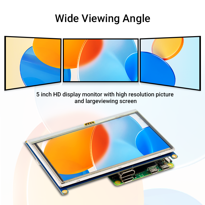 5 inch HD display support wide viewing angle