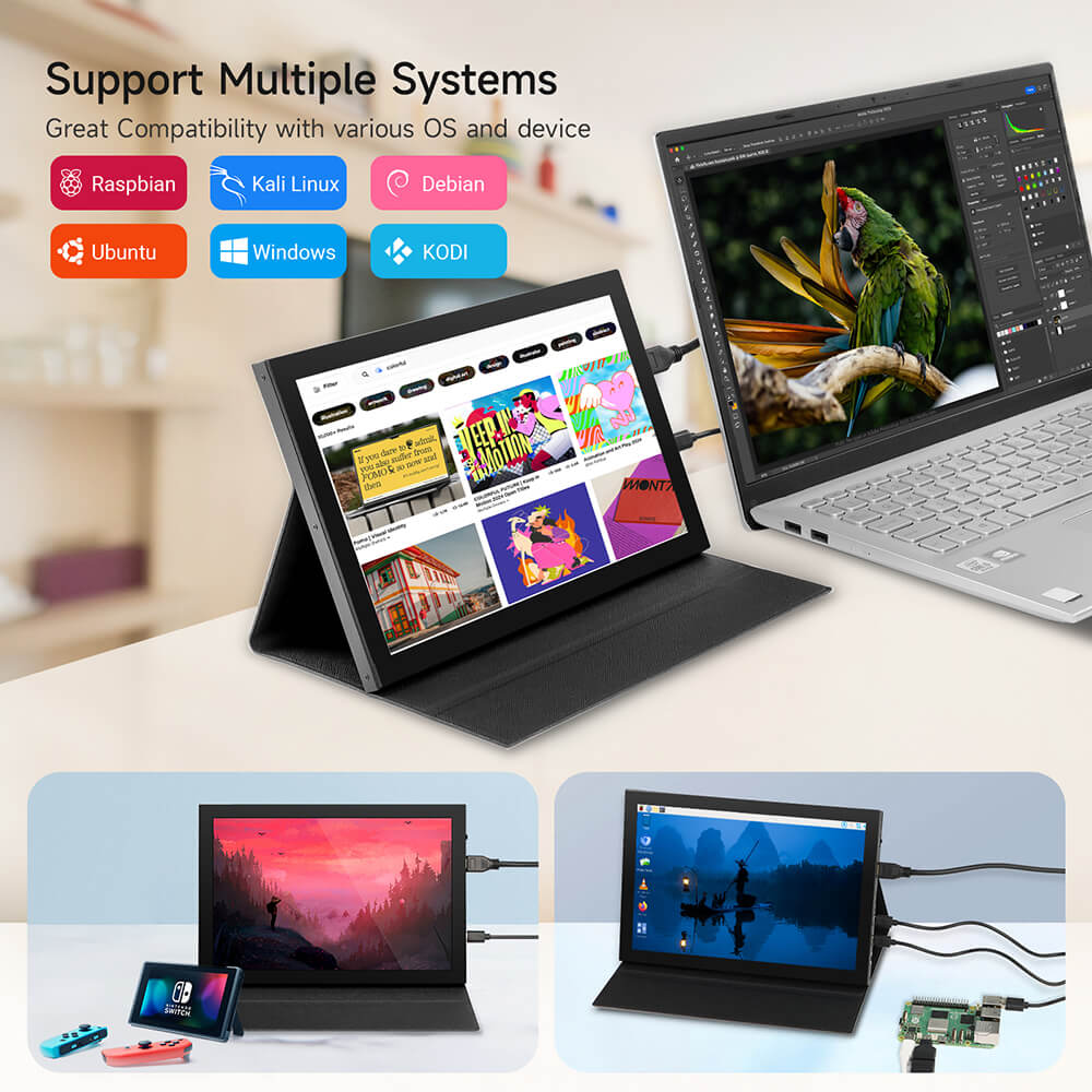 10.1 inch IPS touch monitor support multiple systems