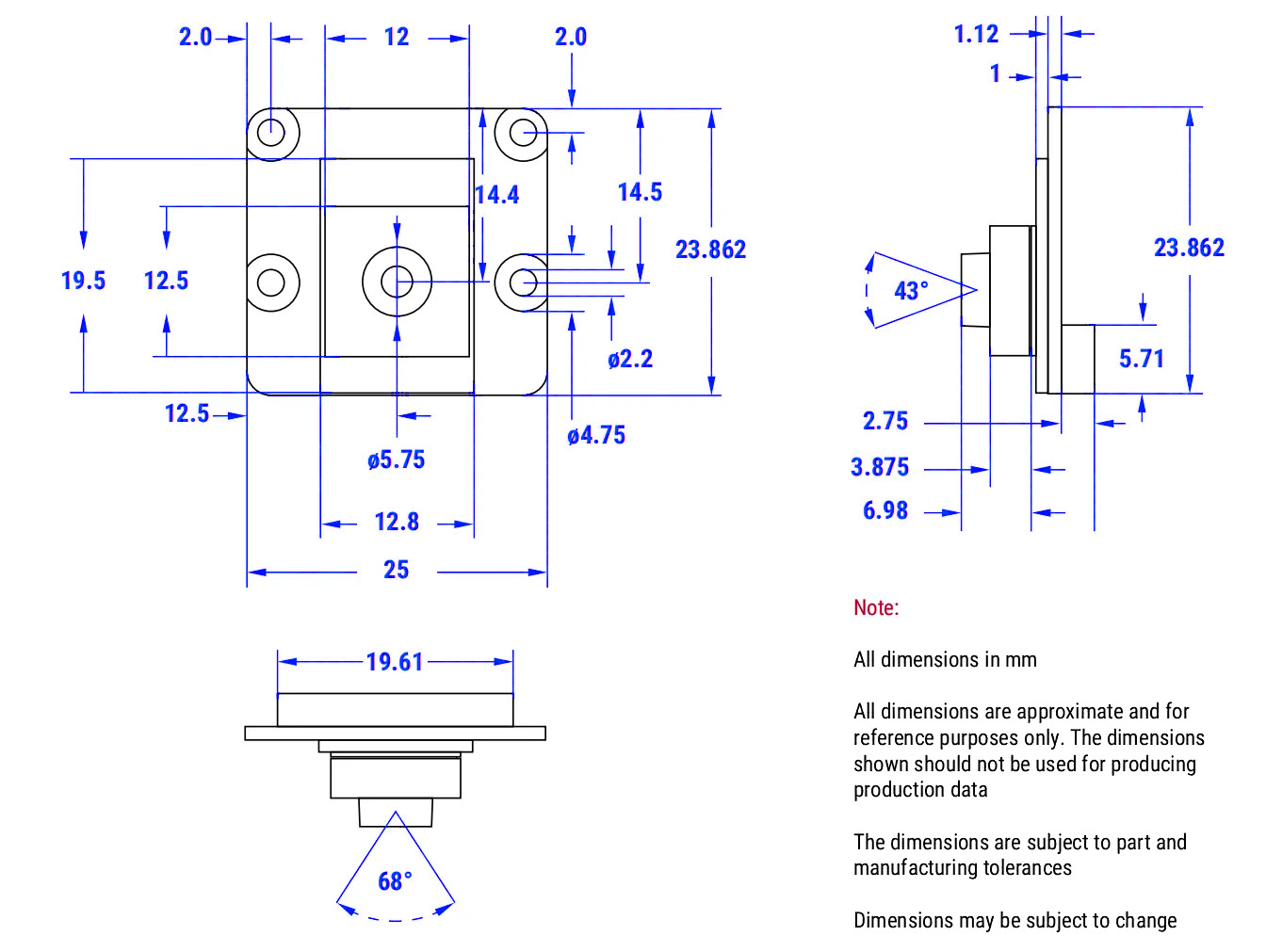 specification of Raspberry AI camera