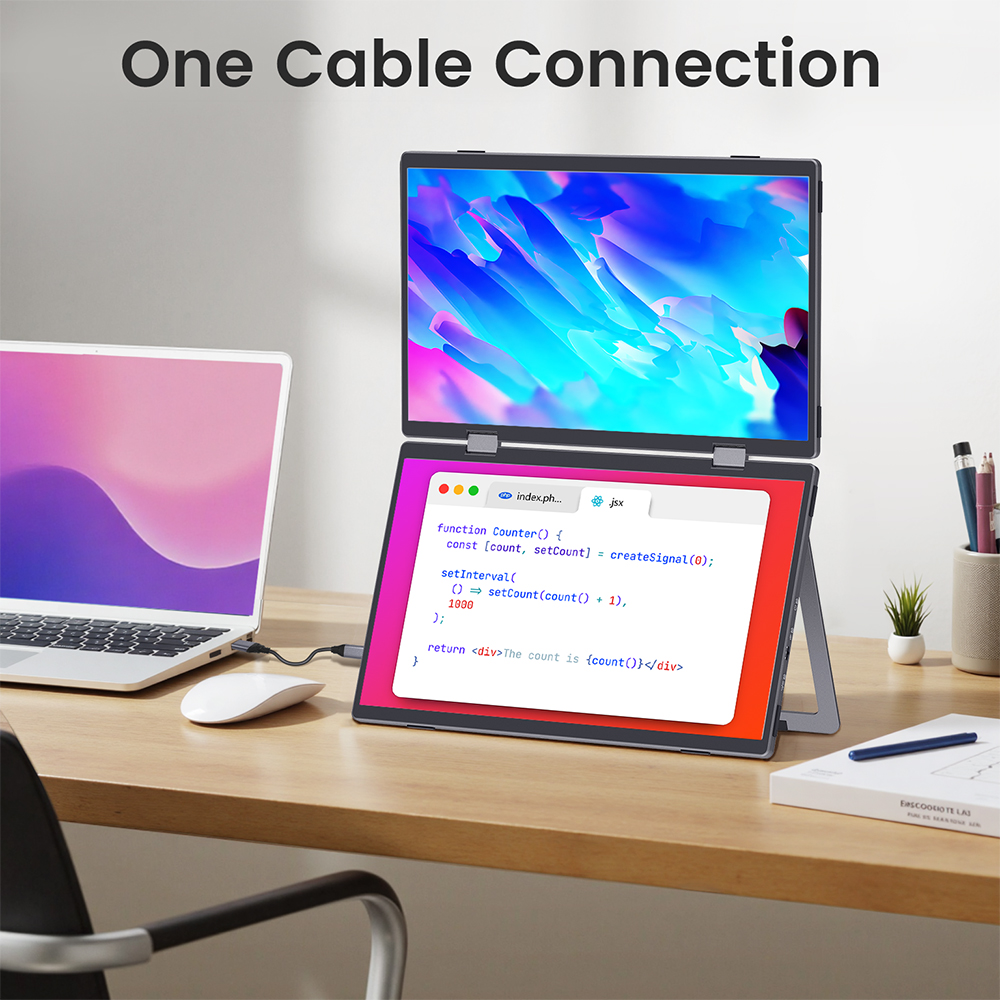 CrowView Yoga support one cable connection