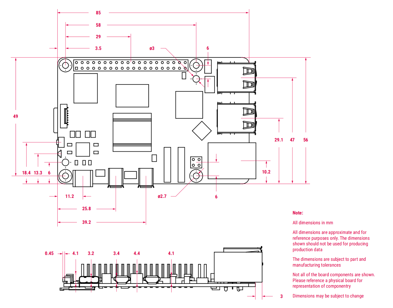 diagram of raspberry pi 5 16GB