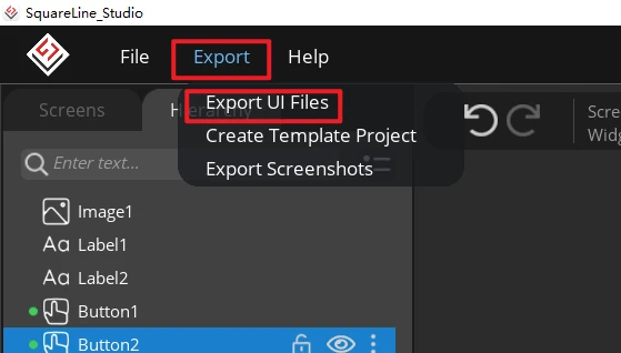 Export the UI files