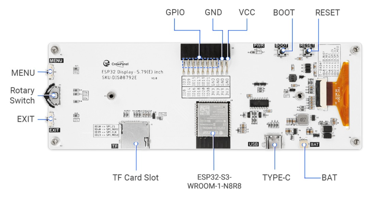 ESP32-EPAPER-5.79inch-pinout