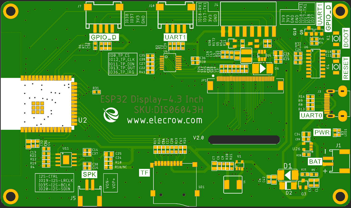 CrowPanel-ESP32-4.3-inch-pinout