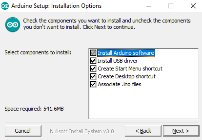 Download Arduino IDE1.8.9_option