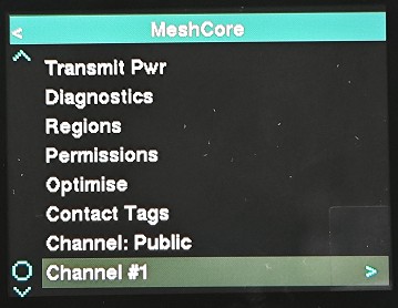 Channel 1 in MeshCore settings